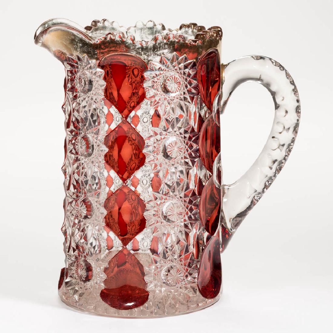 GLORIA (OMN) - RUBY-STAINED WATER PITCHER (1 of 1)