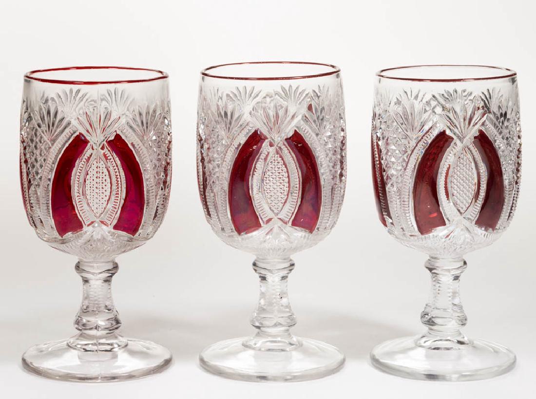 HICKMAN / JUBILEE (OMN) - RUBY-STAINED GOBLETS, LOT OF (1 of 1)