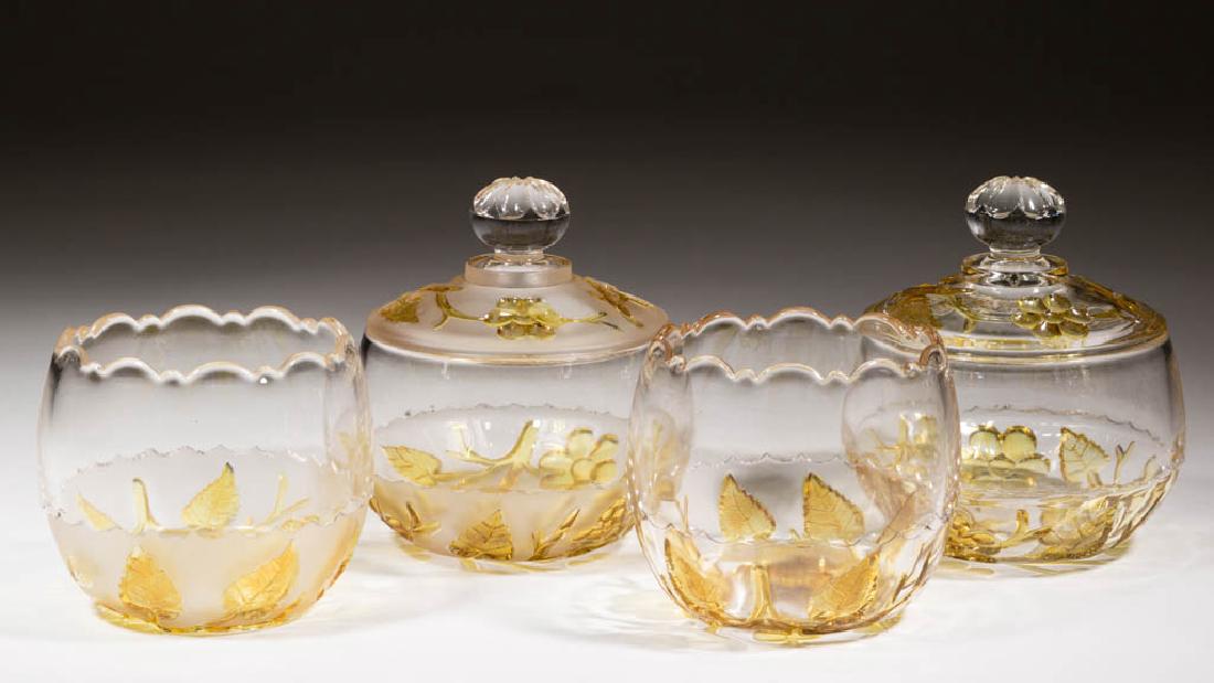 HOBBS NO. 339 / LEAF AND FLOWER - AMBER-STAINED TABLE (1 of 1)