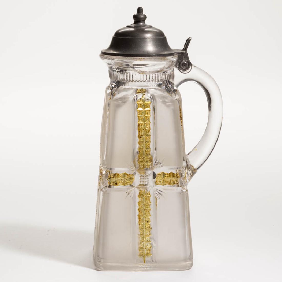 KLONDIKE / AMBERETTE - AMBER-STAINED SYRUP PITCHER (1 of 1)