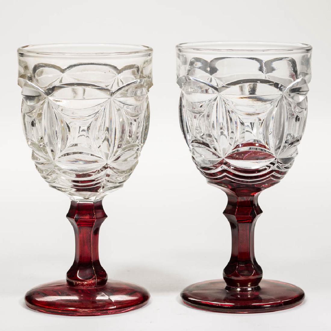 MELLOR / BLOCK AND CIRCLE - RUBY-STAINED GOBLET (1 of 1)