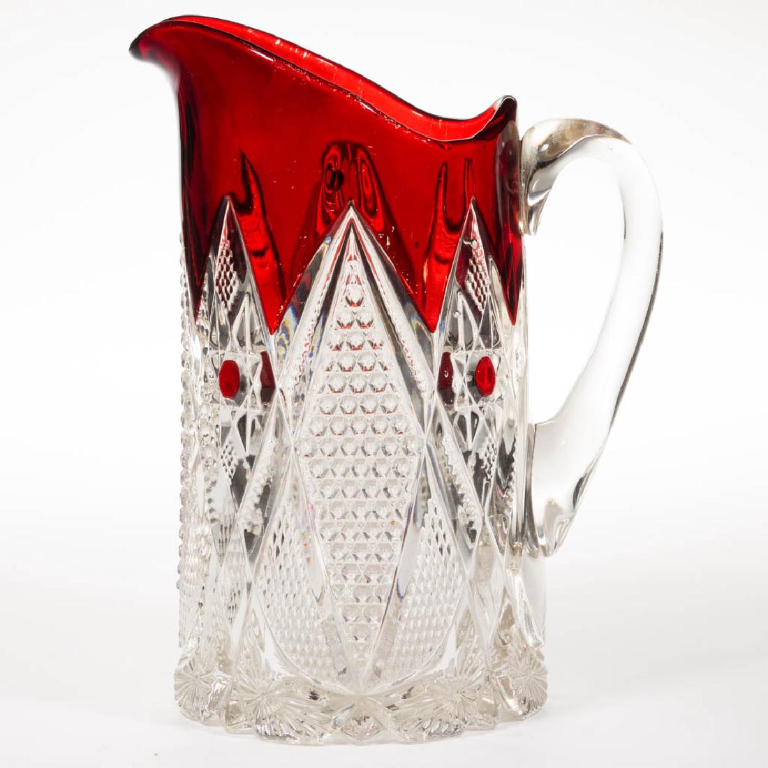 MINNESOTA (OMN) / MUCHNESS - RUBY-STAINED WATER PITCHER (1 of 1)