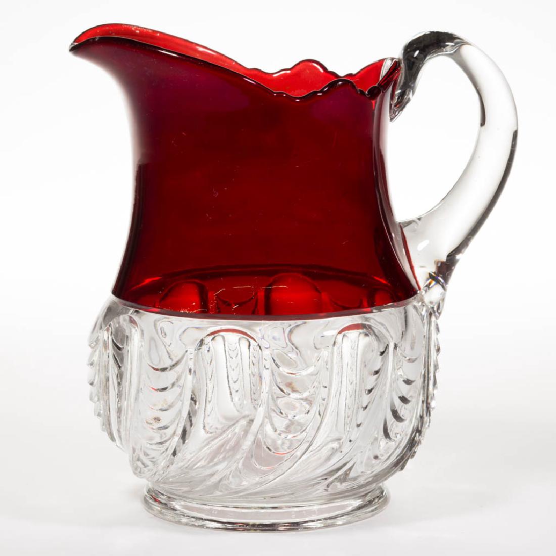 SCALLOPED SWIRL / YORK HERRINGBONE - RUBY-STAINED WATER (1 of 1)