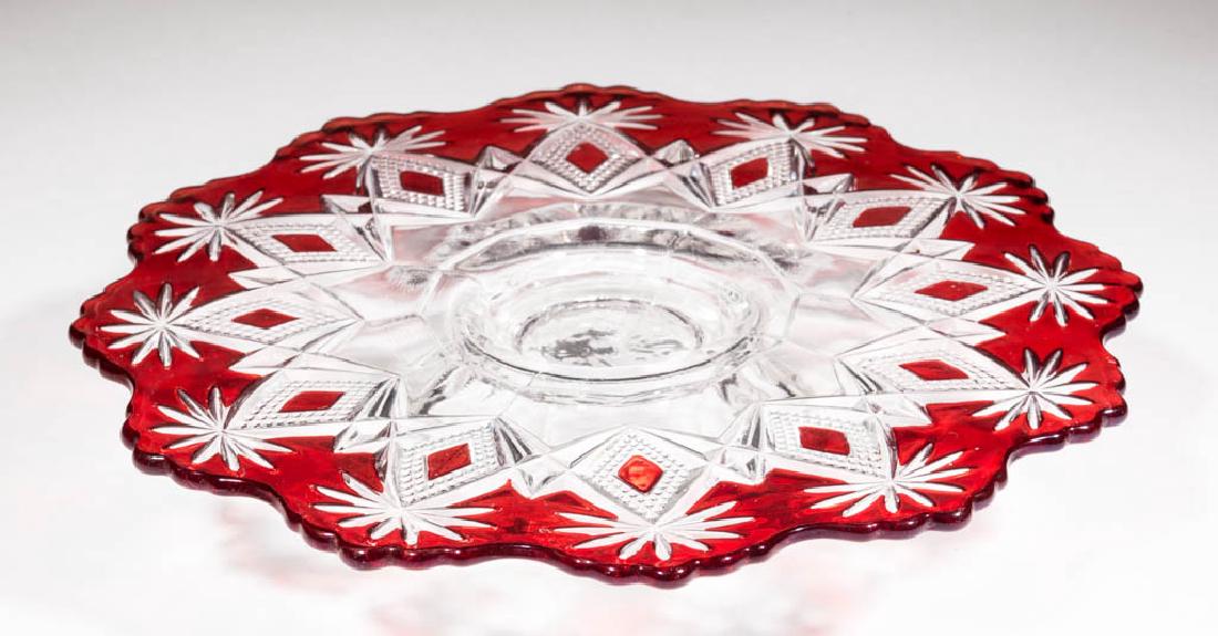 SHOSHONE / VICTOR (OMN) - RUBY-STAINED FOOTED PLATE OR (1 of 1)