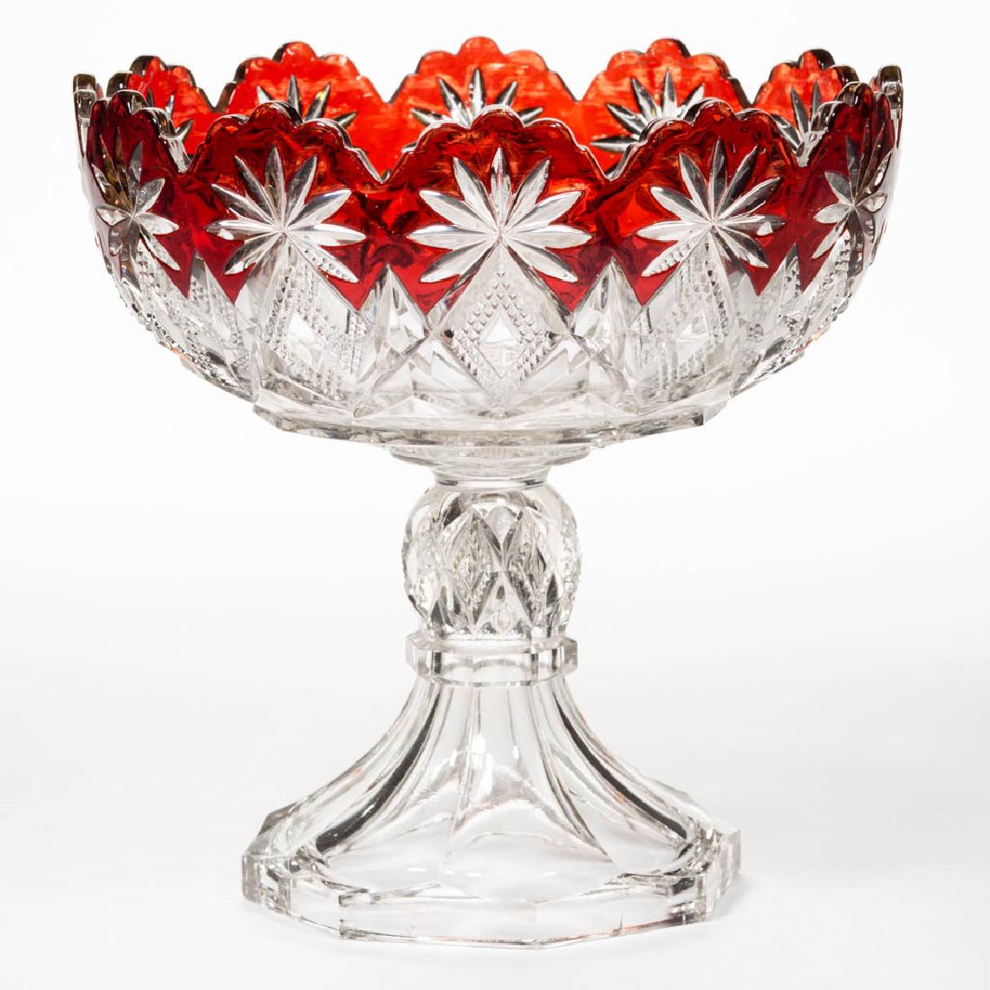 SHOSHONE / VICTOR (OMN) - RUBY-STAINED OPEN COMPOTE (1 of 1)