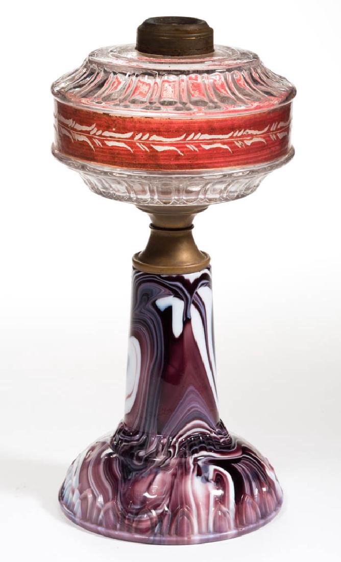 JUNO - RUBY-STAINED KEROSENE STAND LAMP (1 of 1)