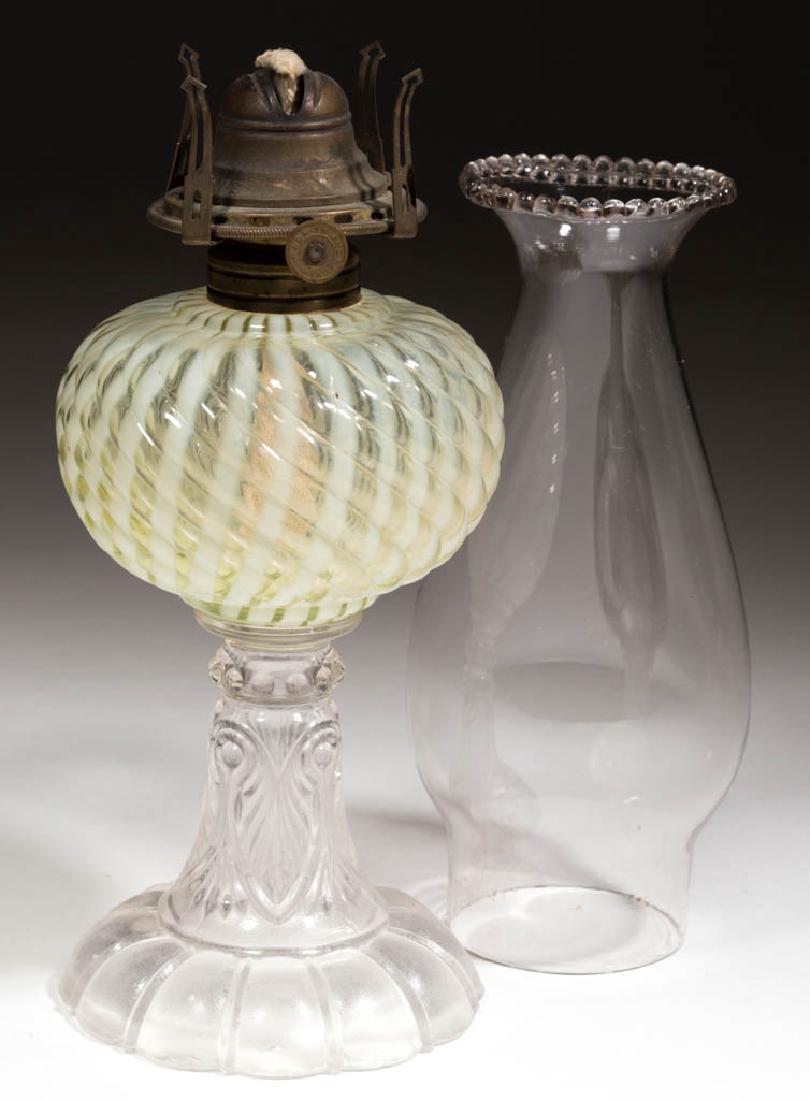 SHELDON SWIRL KEROSENE STAND LAMP (1 of 1)