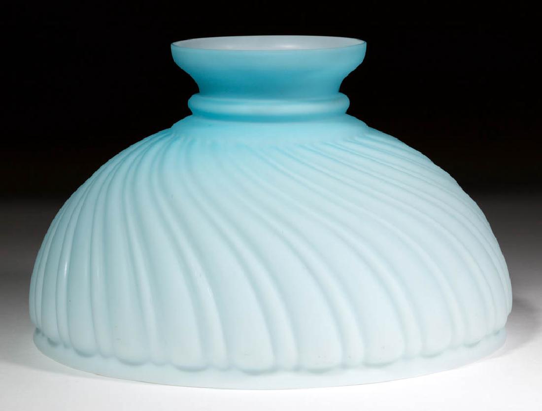 SWIRL RIBBED SATIN GLASS STUDENT LAMP SHADE (1 of 1)