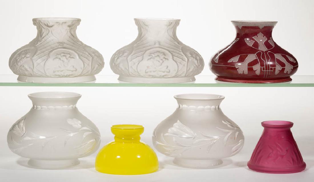 ASSORTED PATTERNS MINIATURE AND JUNIOR LAMP SHADES, LOT (1 of 1)