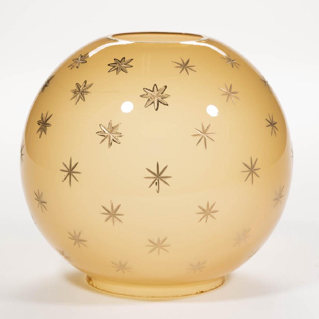 VICTORIAN TRANSLUCENT GLASS LAMP SHADE (1 of 1)