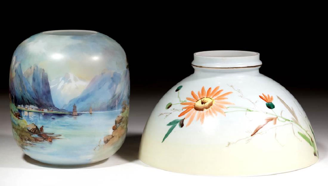 DECORATED OPAL LAMP SHADE (1 of 1)