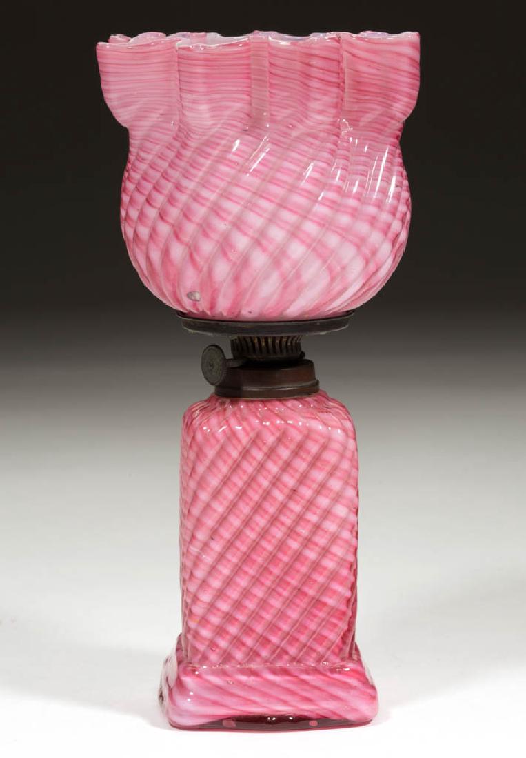 CASED RIBBED REVERSE SWIRL PATTERN MINIATURE LAMP (1 of 1)