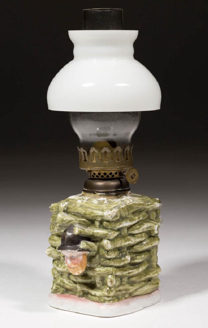 PORCELAIN FIGURAL WOVEN BASKET WITH FIGURES MINIATURE (1 of 1)