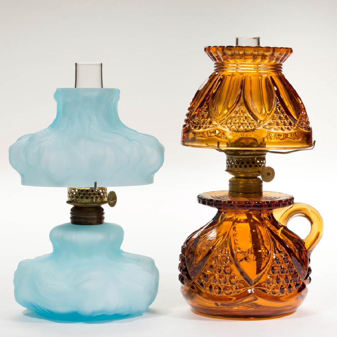 ASSORTED REPRODUCTION MINIATURE LAMPS, LOT OF TWO (1 of 1)