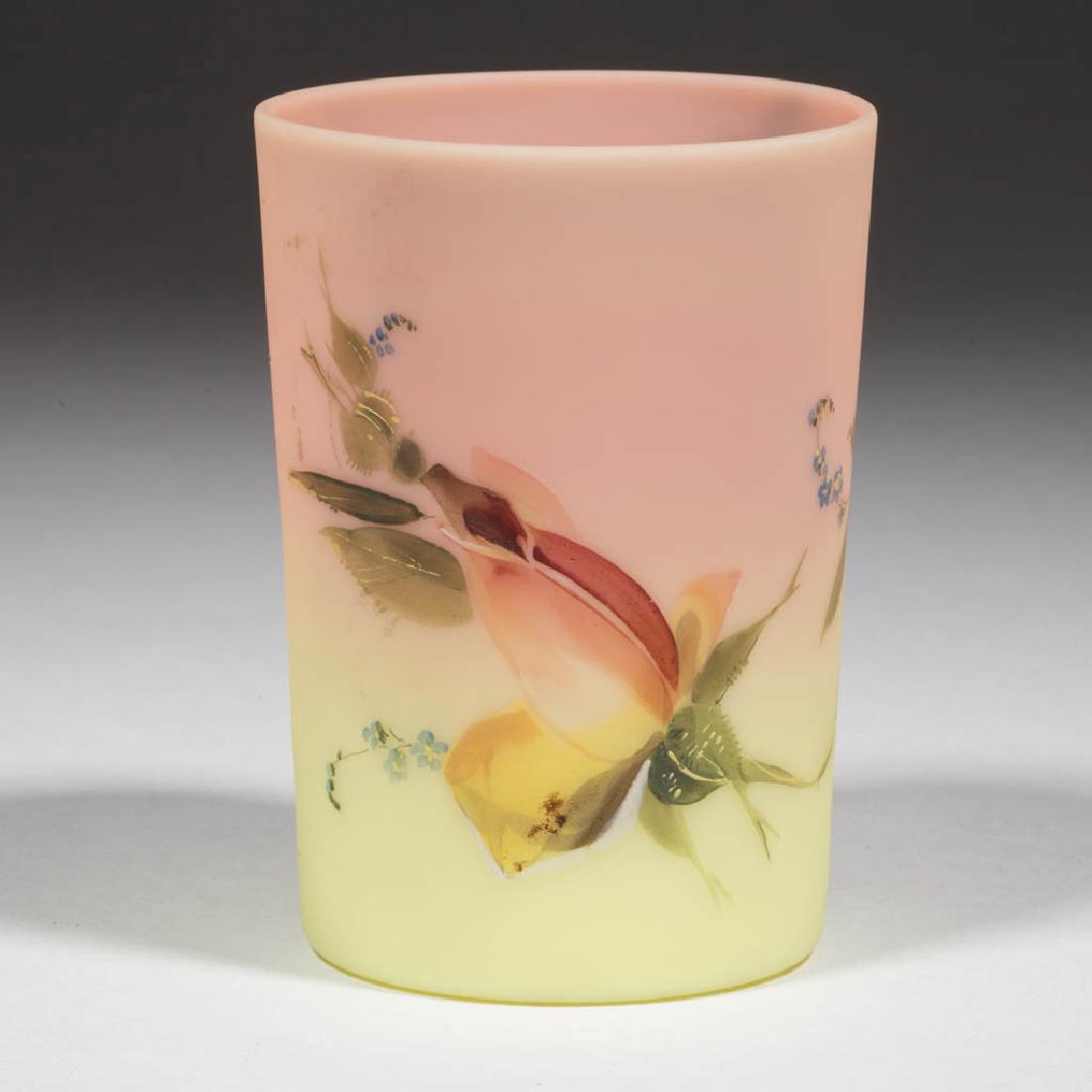 MT. WASHINGTON DECORATED BURMESE TUMBLER (1 of 2)