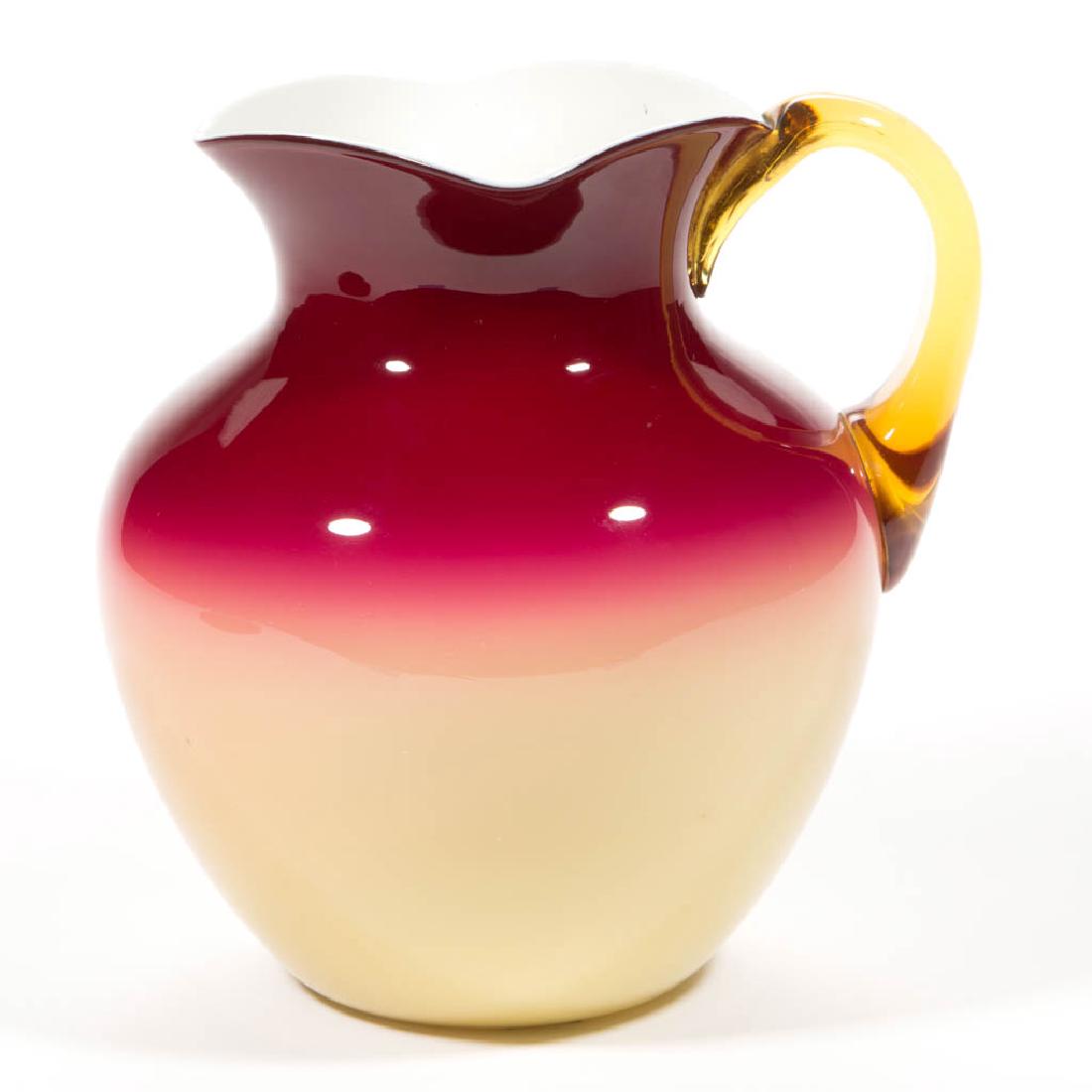 HOBBS CORAL (OMN) / PEACH BLOW NO. 319 / NO. 4 JUG / (1 of 1)