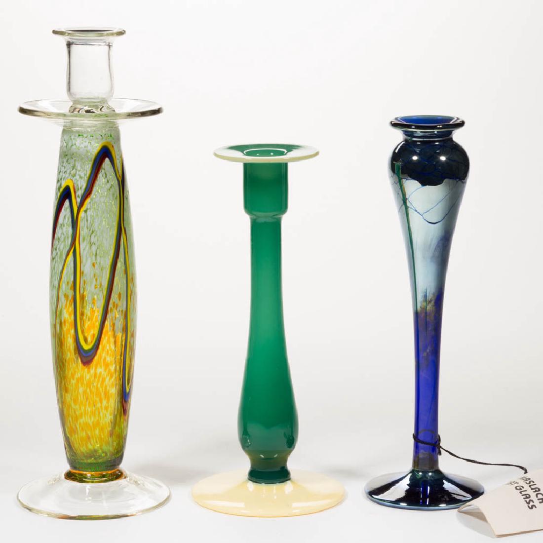 ASSORTED STUDIO ART GLASS ARTICLES, LOT OF THREE (1 of 1)