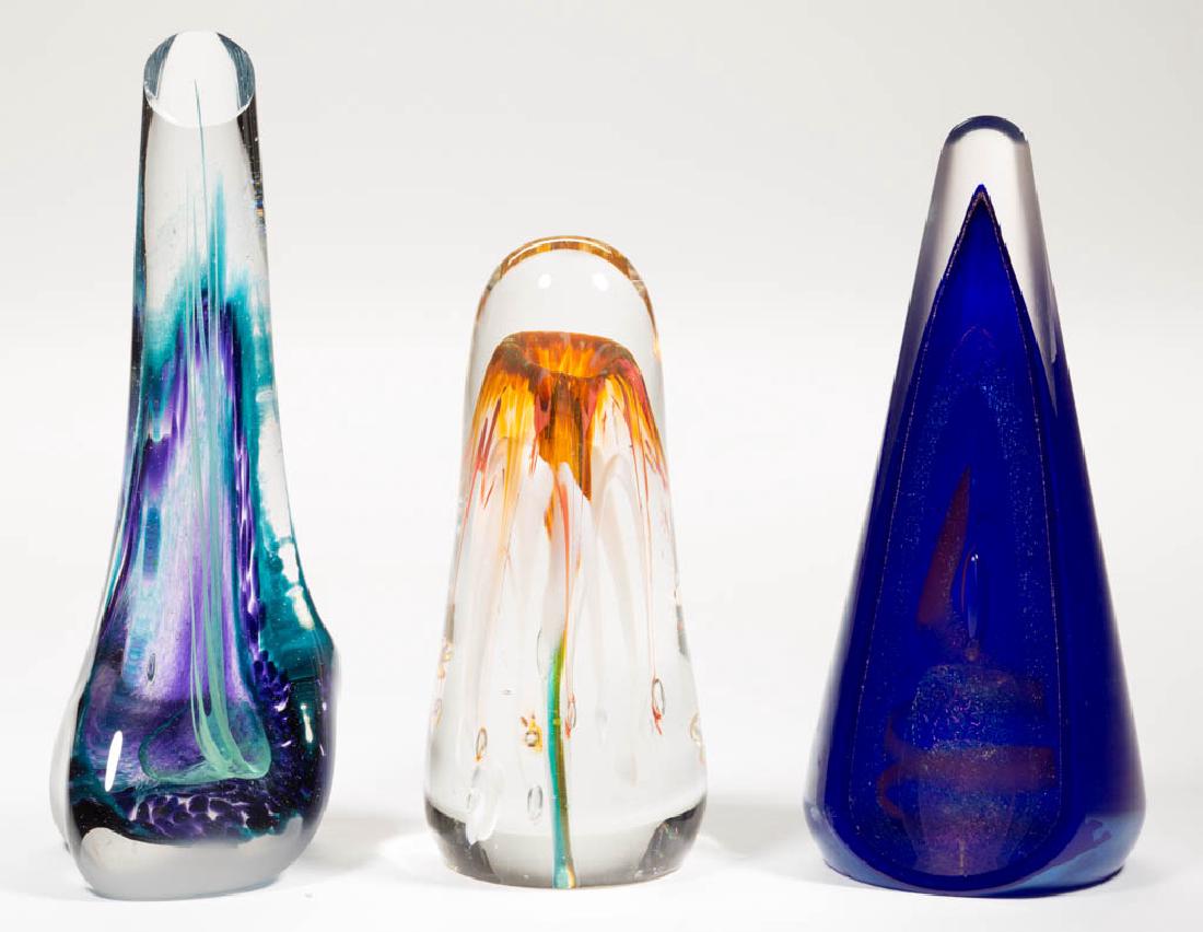 ASSORTED STALAGMITE STUDIO ART GLASS PAPERWEIGHTS, LOT (1 of 1)