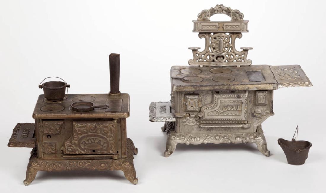 KENTON "ROYAL" CAST-IRON TOY COOK RANGE STOVES, LOT OF (1 of 2)