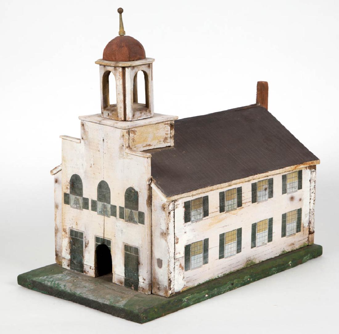 AMERICAN FOLK ART NEW HAMPSHIRE SIGNED PAINTED WOOD (1 of 2)