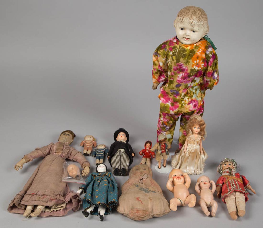 ASSORTED MATERIAL DOLLS, LOT OF 14 (1 of 2)