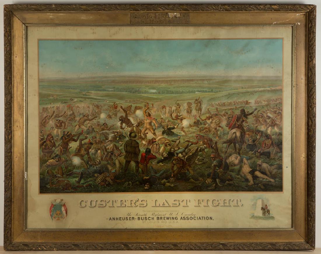 "CUSTER'S LAST FIGHT" ANHEUSER-BUSCH ADVERTISING PRINT (1 of 6)