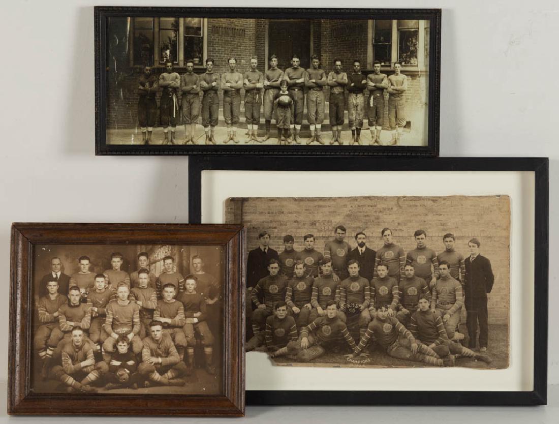 EARLY FOOTBALL TEAM PHOTOGRAPHS, LOT OF THREE (1 of 4)