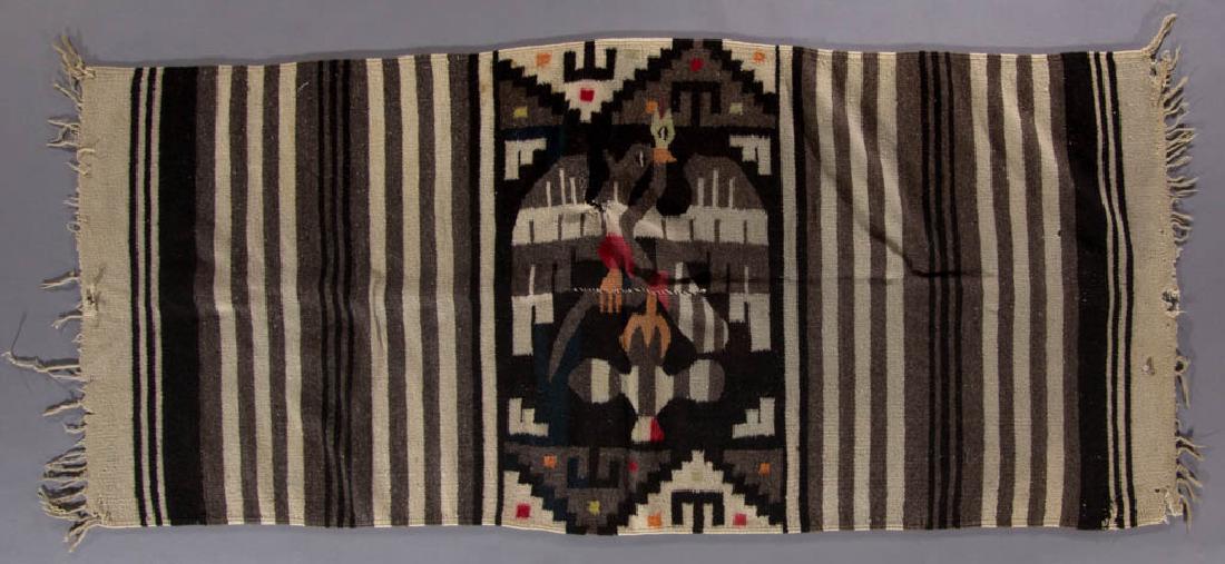 MEXICAN ZAPOTEC / AZTEC WOVEN SERAPE / RUG (1 of 4)