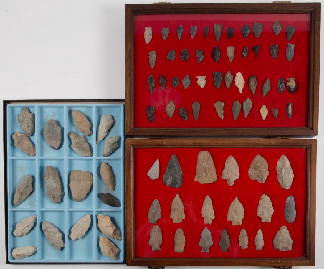 NATIVE AMERICAN STONE POINTS / TOOLS, LOT OF 80 (1 of 4)