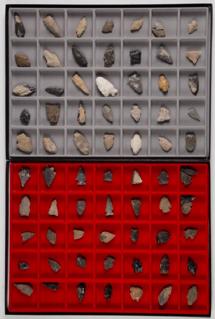 NATIVE AMERICAN STONE POINTS, LOT OF 83 (1 of 3)