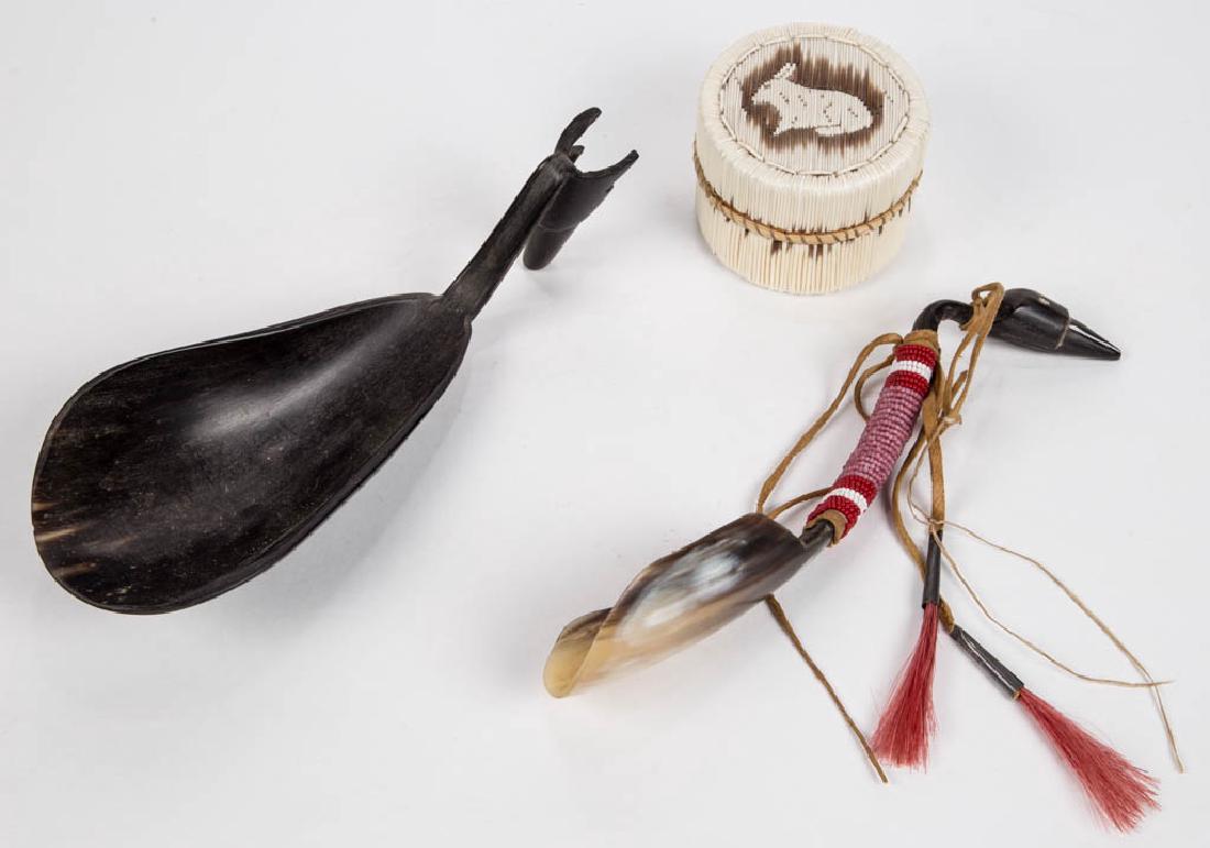 NATIVE AMERICAN / PLAINS INDIAN HORN / PORCUPINE QUILL (1 of 3)