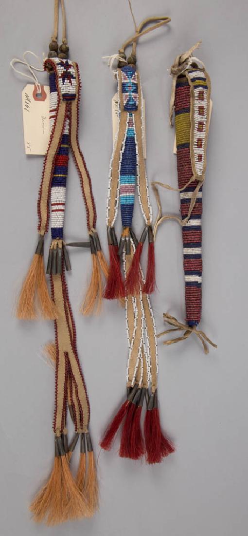 NATIVE AMERICAN / PLAINS INDIAN BEADED AWL CASES, LOT (1 of 1)