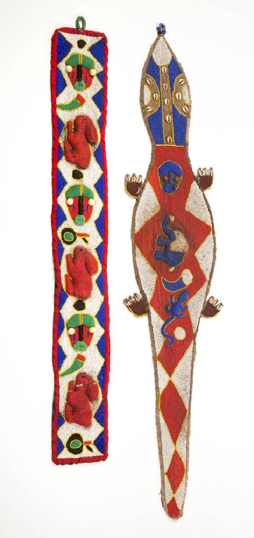 AFRICAN / YORUBA BEADED KING'S / DIVINER'S BELTS, LOT (1 of 3)