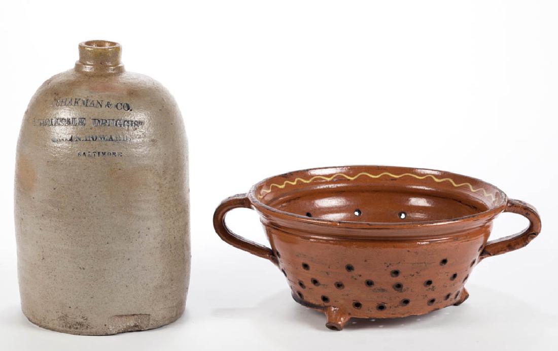 BALTIMORE MERCHANT'S ADVERTISING STONEWARE JUG (1 of 2)
