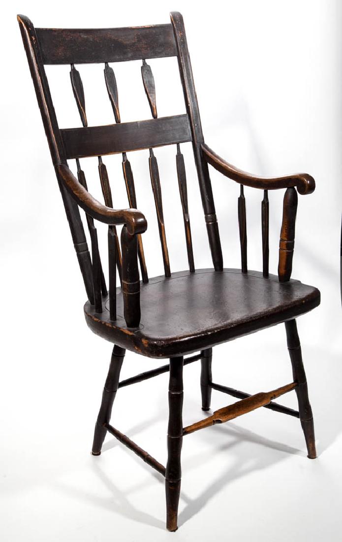 AMERICAN PAINT-DECORATED LATE WINDSOR ARROWBACK (1 of 3)