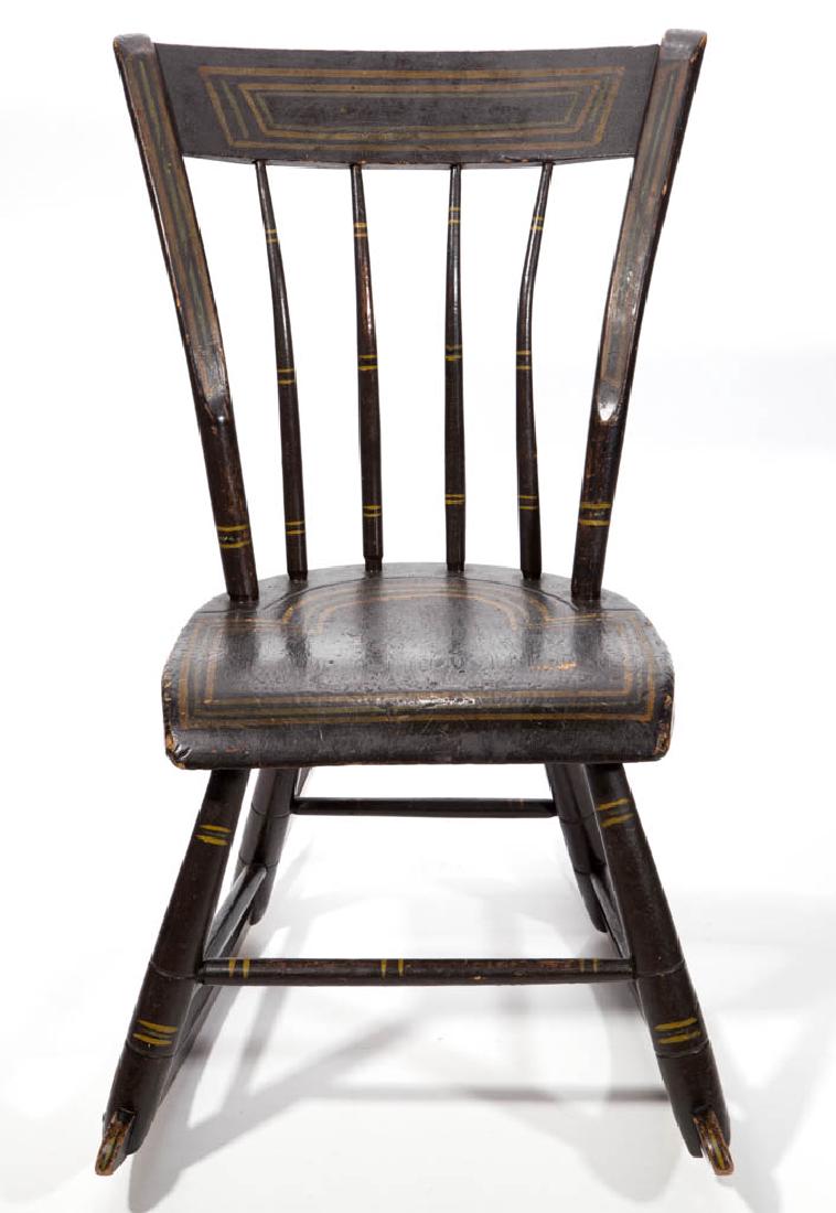 AMERICAN PAINT-DECORATED CHILD'S ROCKING CHAIR (1 of 3)