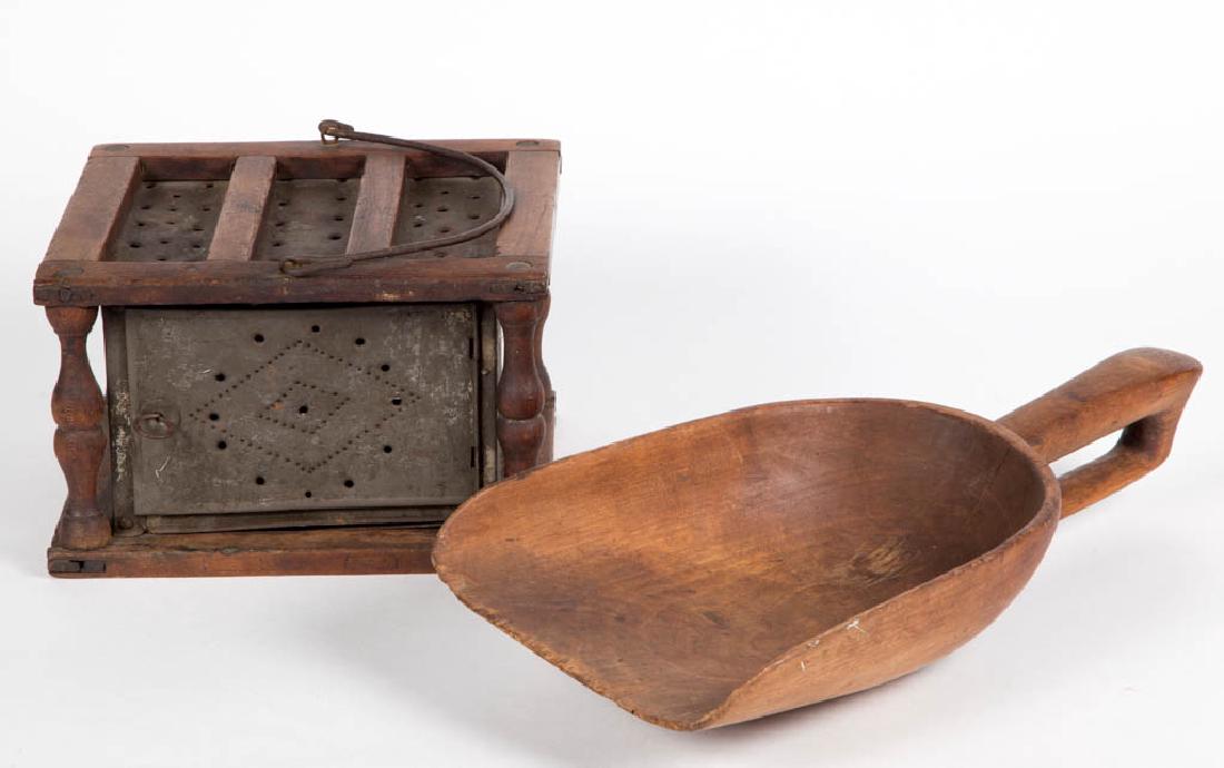 ASSORTED TREEN / HOUSEHOLD ARTICLES, LOT OF TWO (1 of 1)