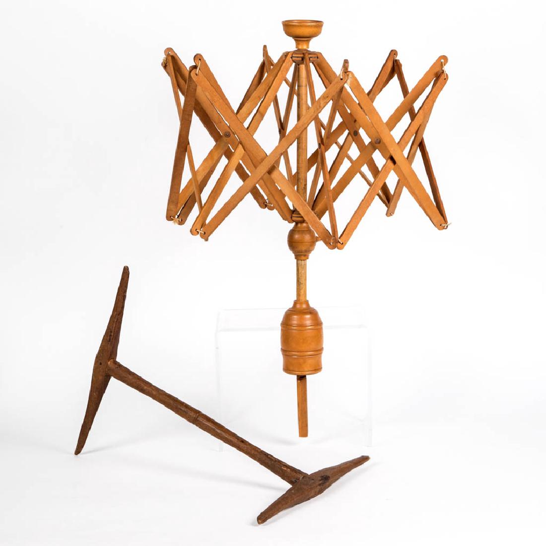 ASSORTED WOODEN WINDING ARTICLES, LOT OF TWO (1 of 1)