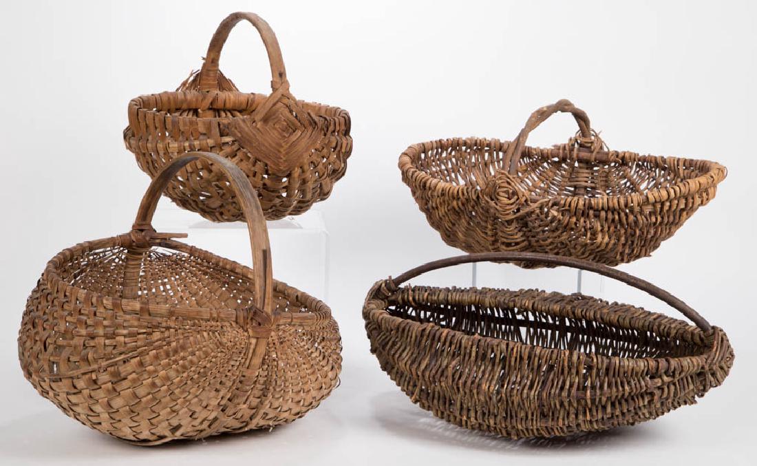 ASSORTED WOVEN BASKETS, LOT OF FOUR (1 of 1)