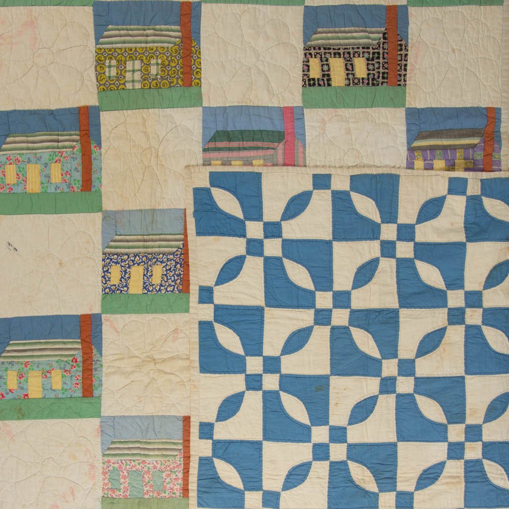 AMERICAN PIECED QUILTS, LOT OF TWO (1 of 9)