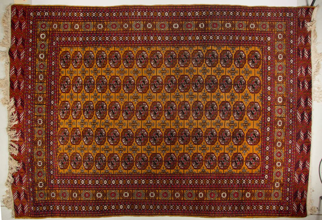 SEMI-ANTIQUE BOKHARA STYLE ROOM-SIZE CARPET / RUG (1 of 4)