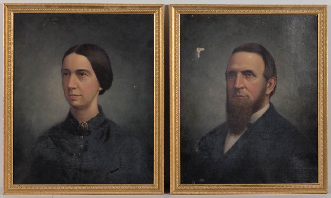 PAIR OF AMERICAN SCHOOL (19TH CENTURY) PORTRAITS (1 of 5)