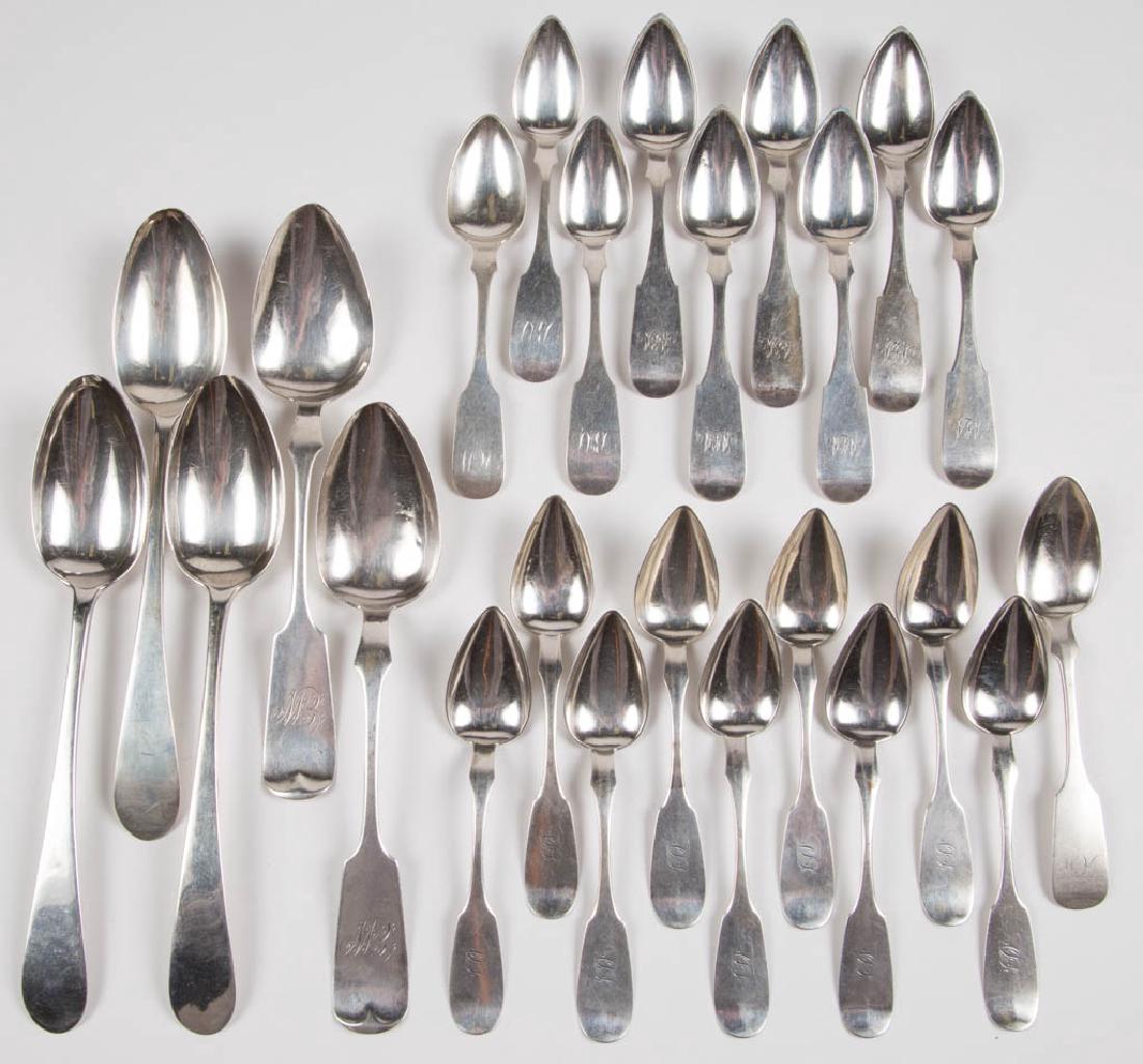 AMERICAN COIN SILVER SPOONS, LOT OF 24 (1 of 1)