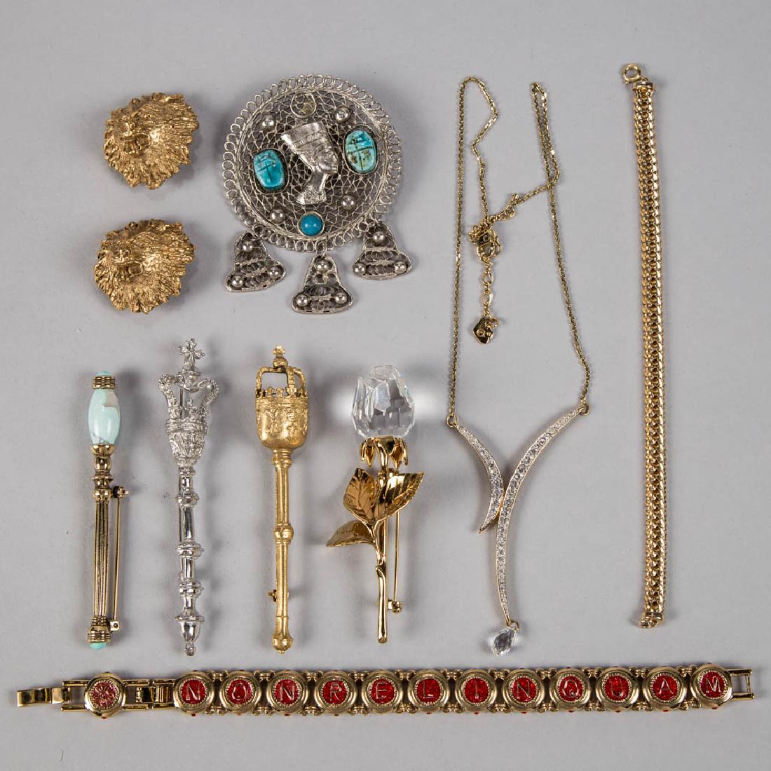 VINTAGE COSTUME JEWELRY, LOT OF TEN PIECES (1 of 1)