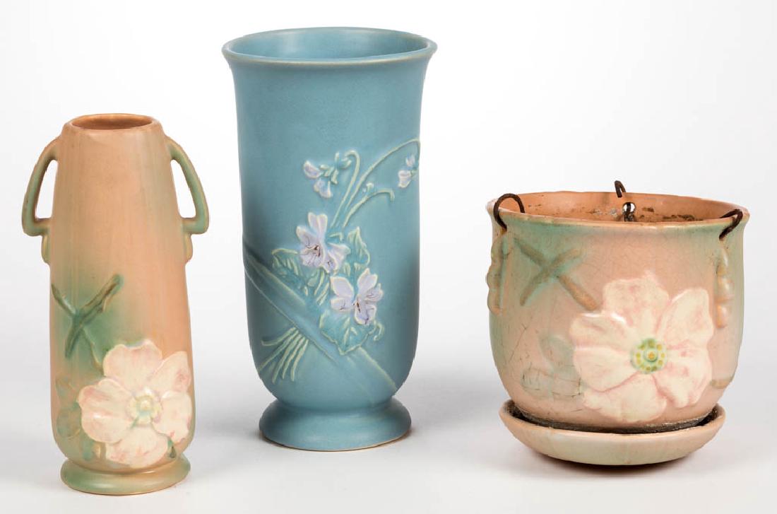 WELLER ART POTTERY ARTICLES, LOT OF THREE (1 of 1)