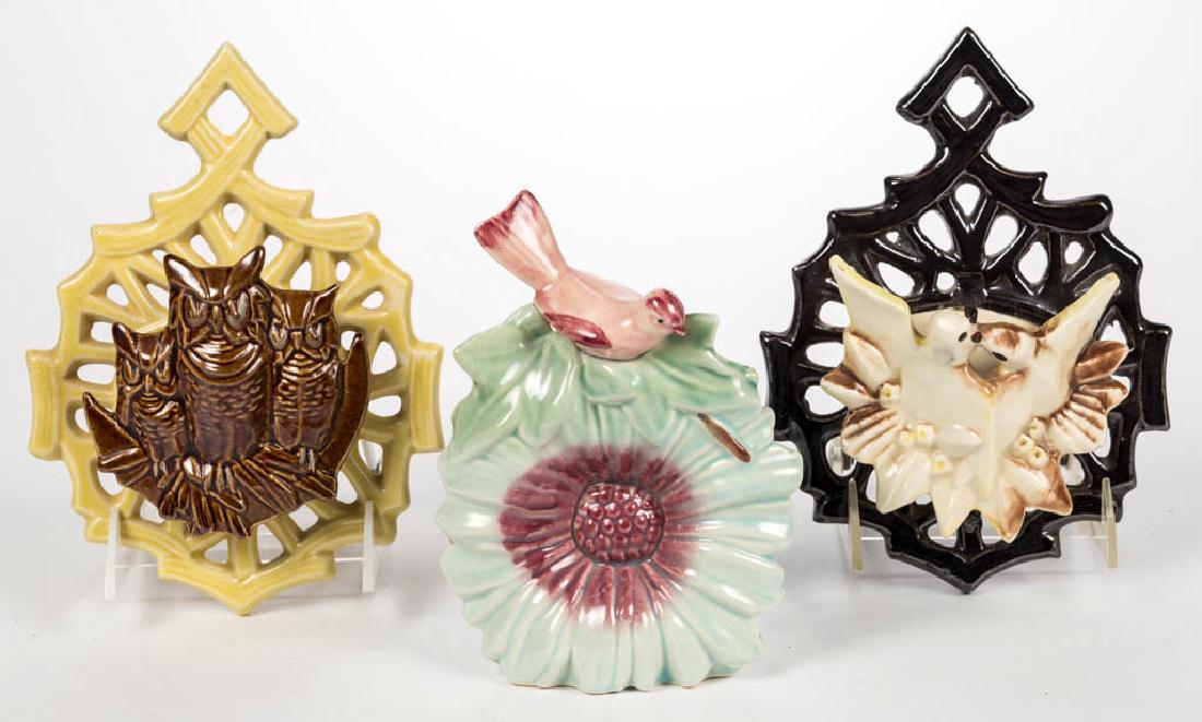 MCCOY ART POTTERY WALL POCKETS, LOT OF THREE (1 of 1)