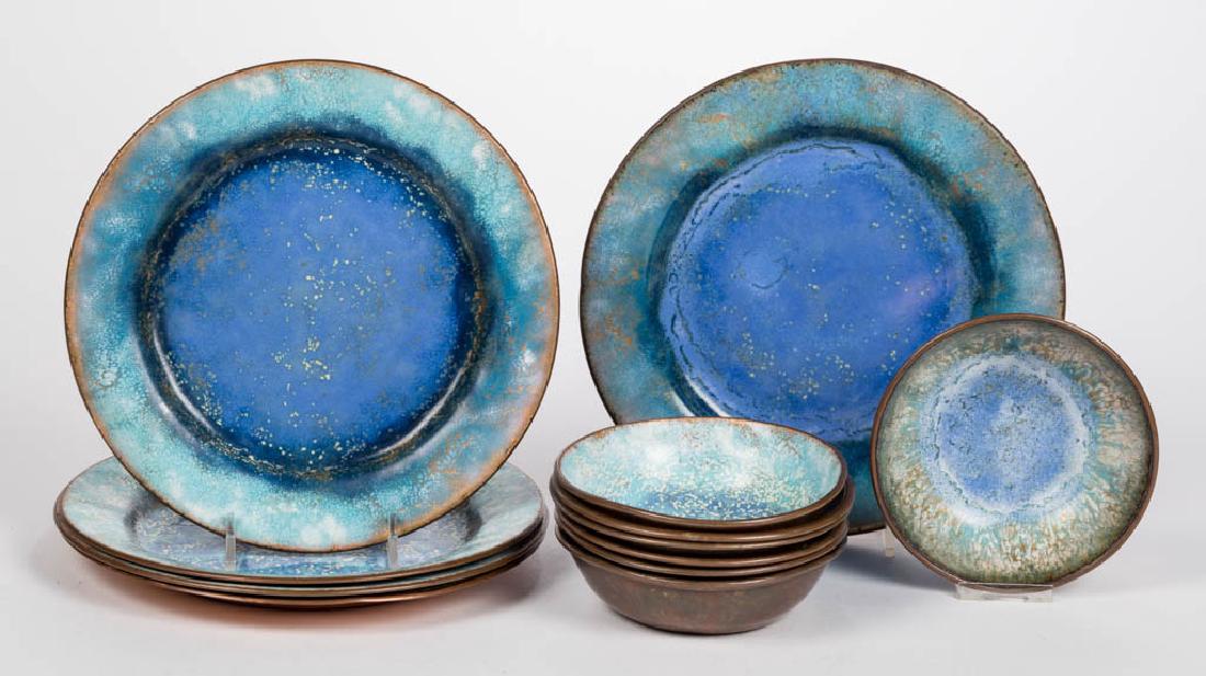 NEKRASOFF MID-CENTURY MODERN ENAMEL ON COPPER ARTICLES, (1 of 1)