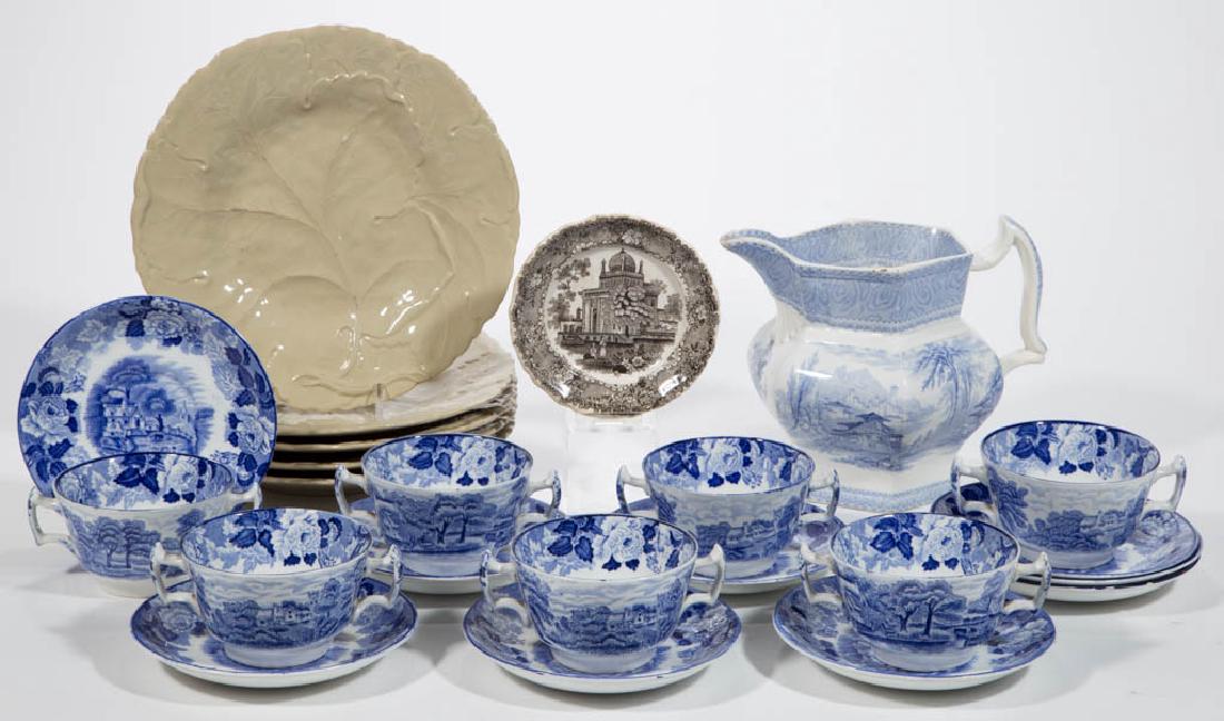 ENGLISH STAFFORDSHIRE CERAMIC ARTICLES, LOT OF 23 (1 of 1)