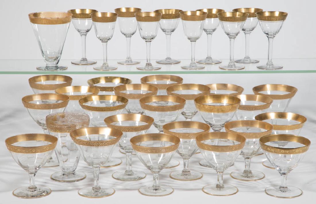ASSORTED TIFFIN PANEL-OPTIC GLASS STEMWARE, LOT OF 33 (1 of 1)