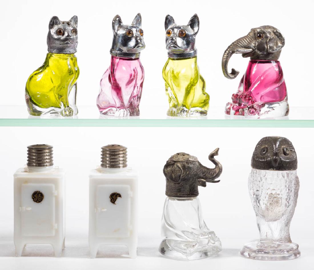 GLASS FIGURAL SALT / PEPPER SHAKERS, LOT OF SIX (1 of 1)